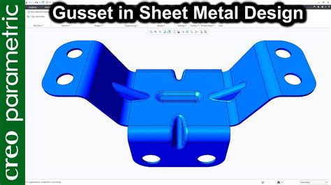 sheet metal gusset manufacturing|sheet metal in creo parametric.